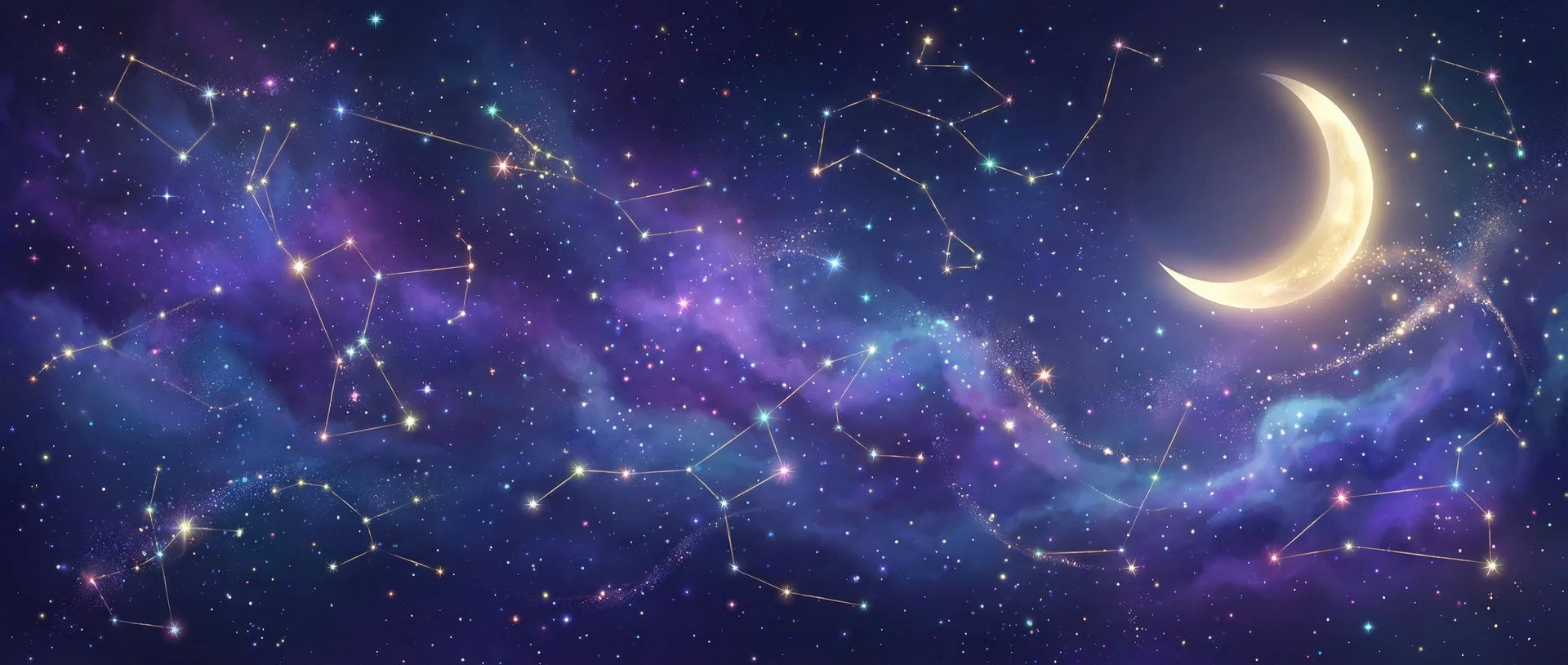 星空背景 - 蓝色三角 | 每日星座运势与塔罗占卜