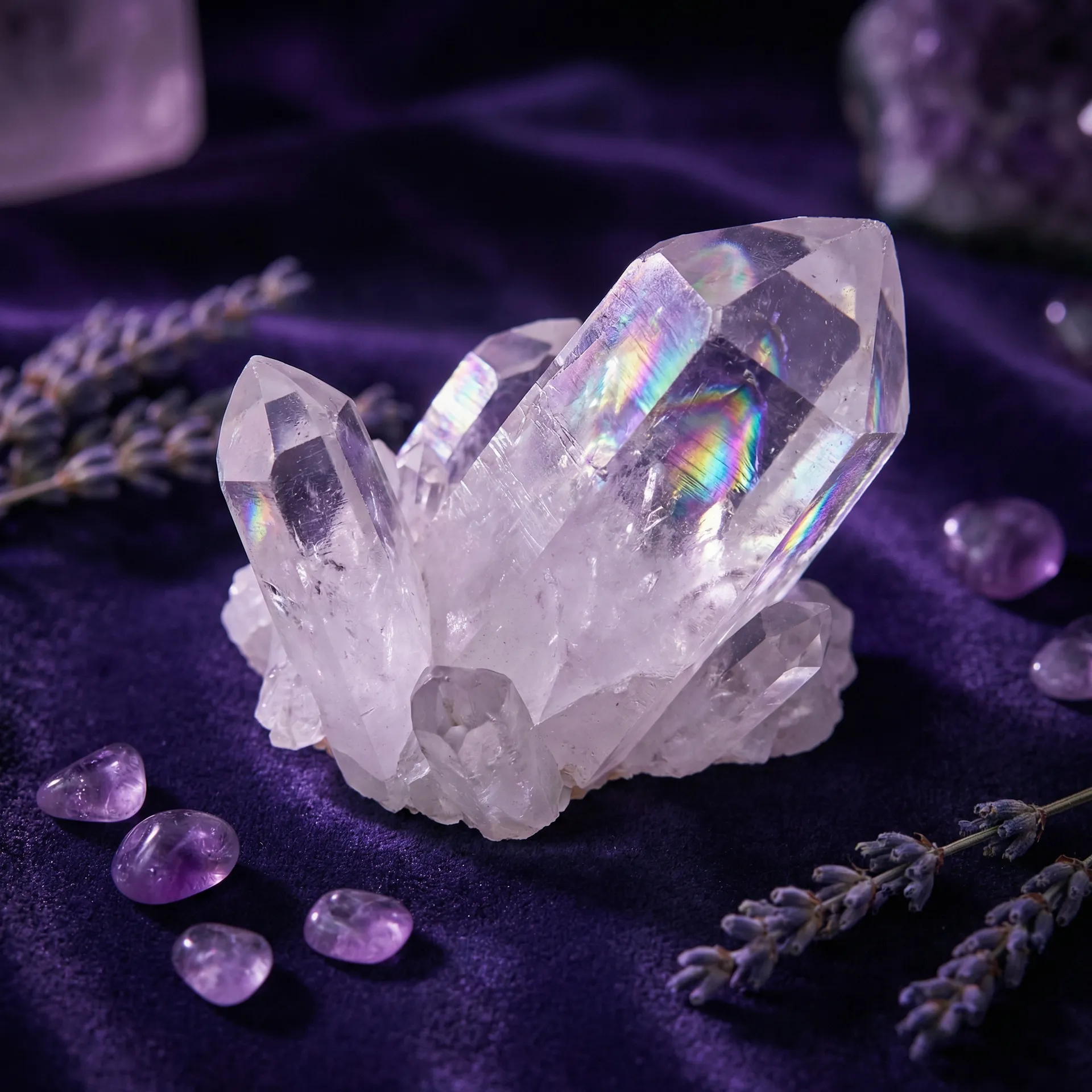 天然白水晶 - 蓝色三角 | 神秘学好物